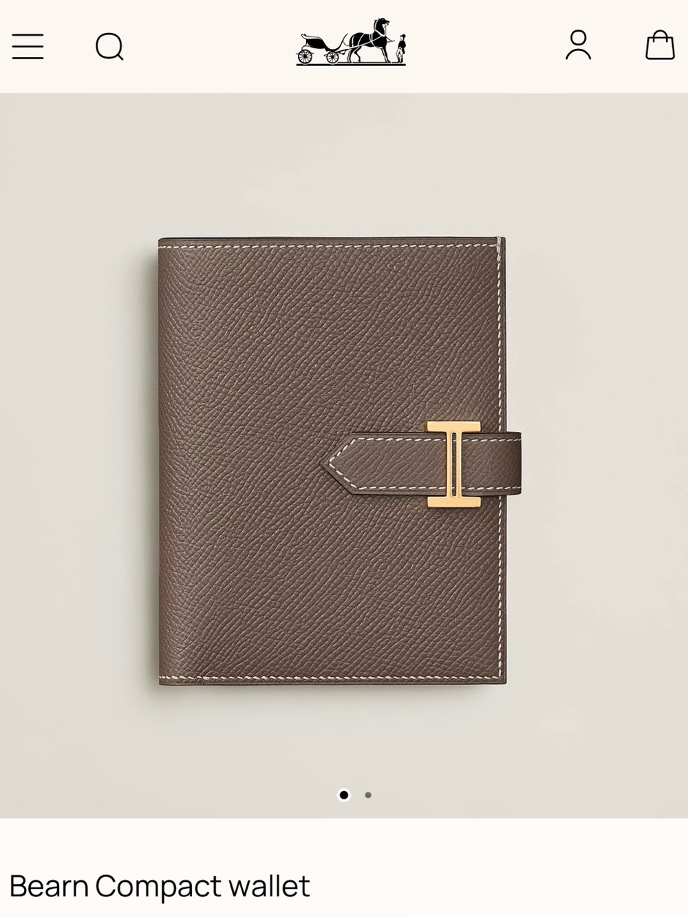 Hermes Bearn compact wallet